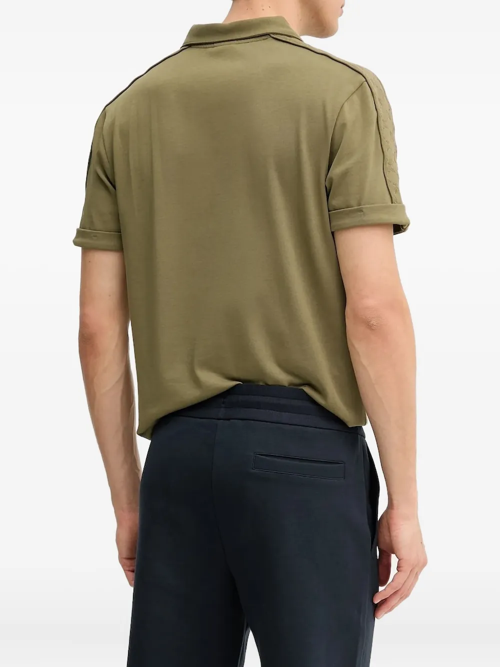 Hugo Boss Logo-plaque Drawstring Shorts In Blue