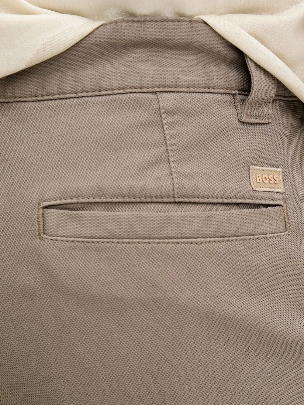 BOSS Shorts met platte voorkant Bruin