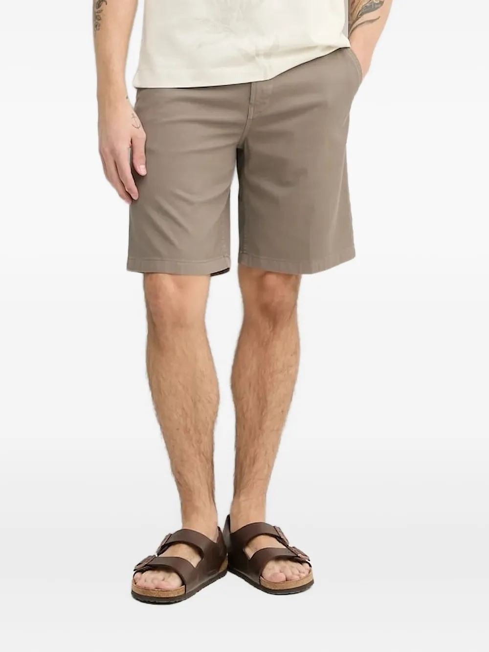 BOSS flat-front shorts | Brown | Image 1