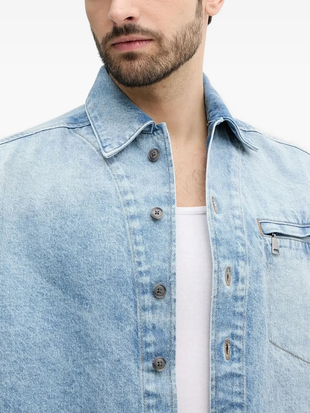 BOSS Overhemd met knopen Blauw