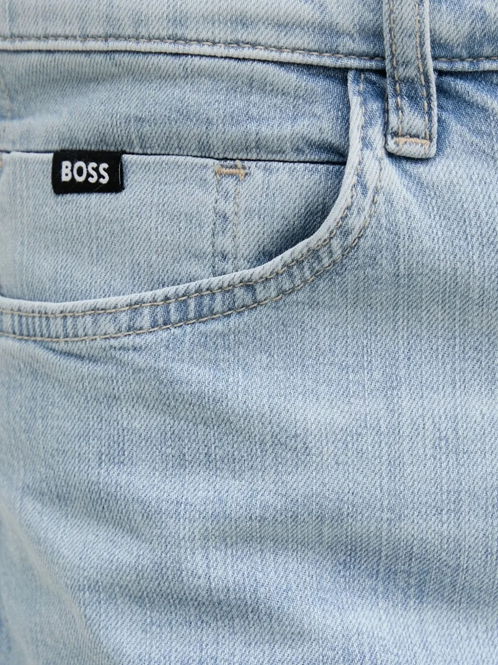 Hugo Boss Logo-plaque Jeans In Blue