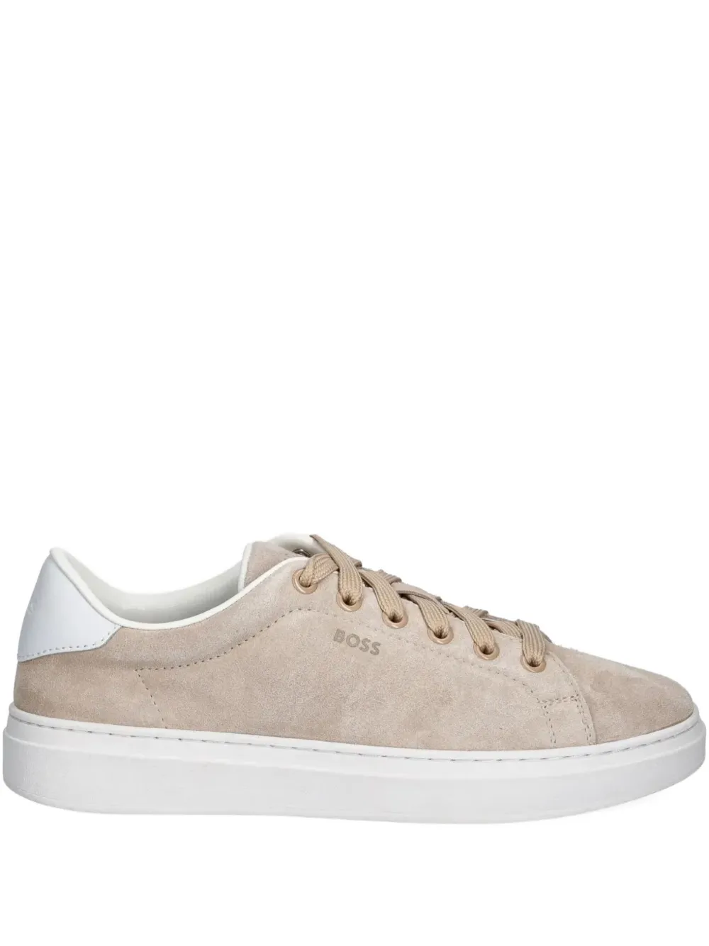 BOSS suede sneakers Beige