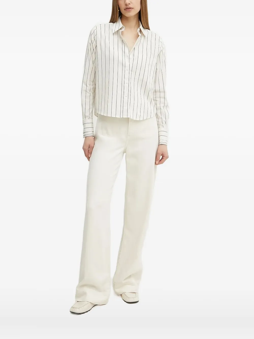 Hugo Boss Striped Button-down Shirt In Black