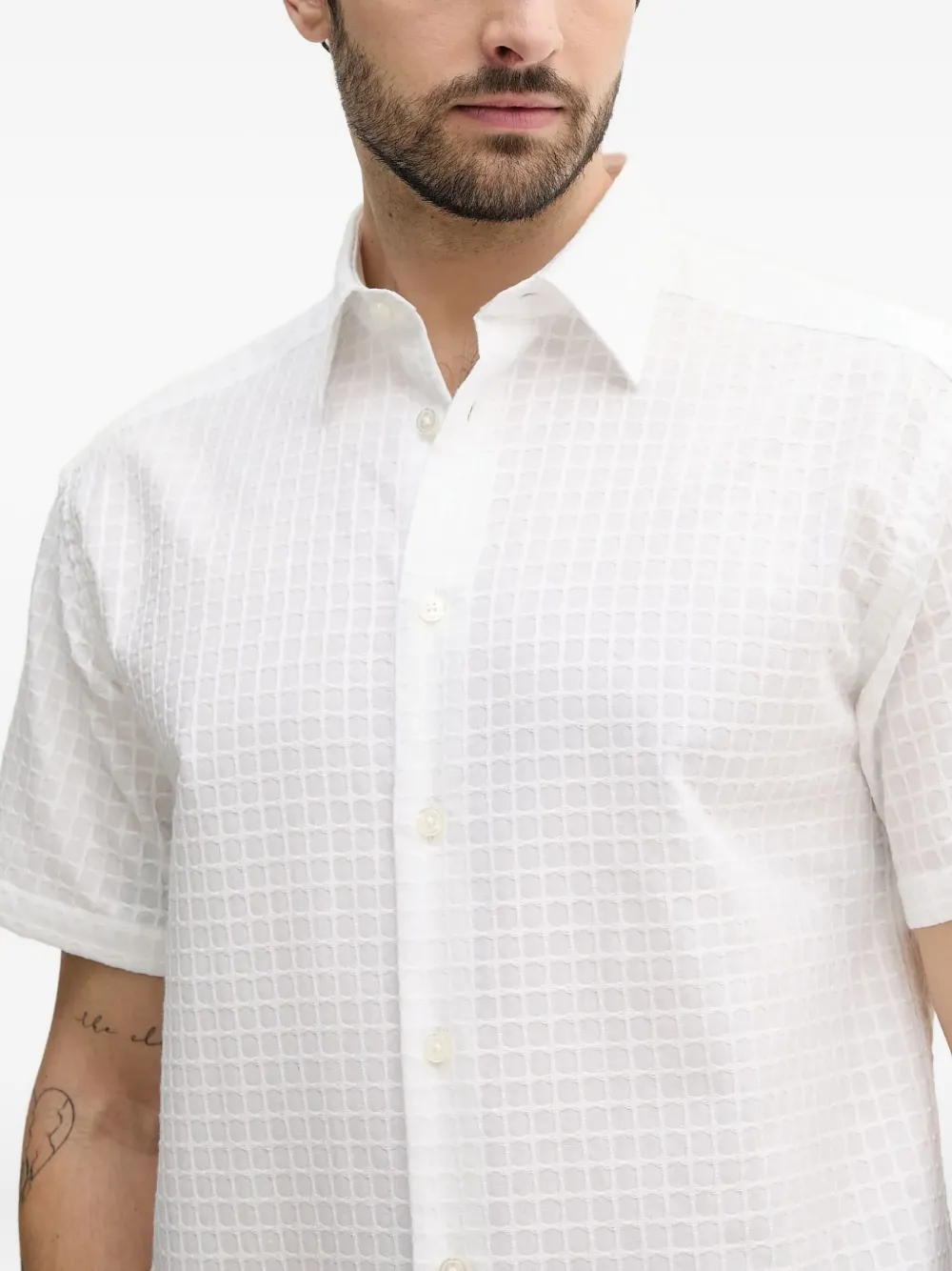 BOSS Overhemd met korte mouwen Wit