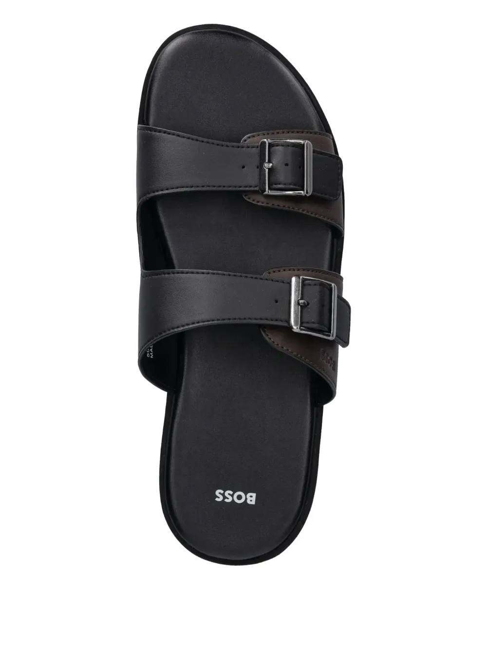 BOSS buckled sandals Brown