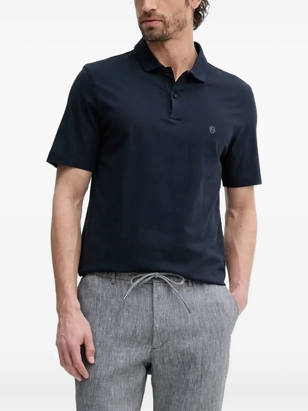 BOSS short-sleeve polo shirt Blauw