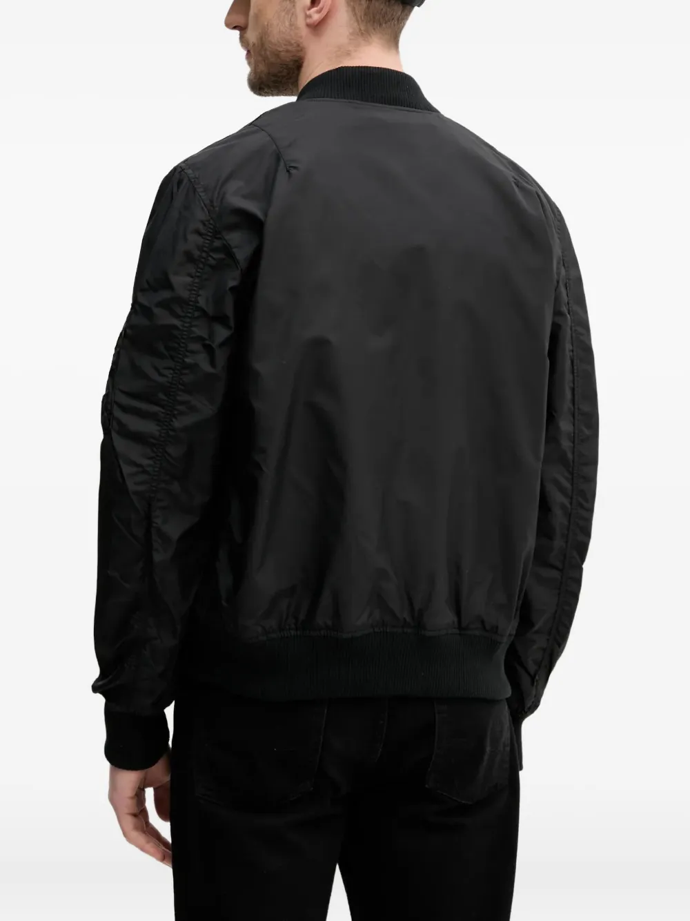 Alpha Industries Bomberjack met ritszak Zwart