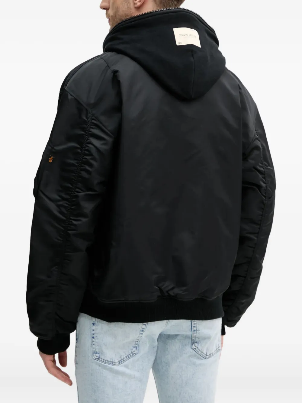 Alpha Industries Bomberjack met capuchon Zwart