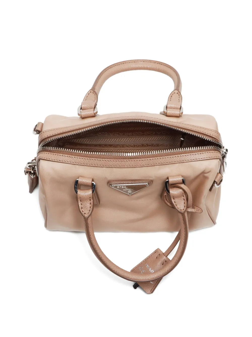 Pre-owned Prada 2022 Tessuto Saffiano 2way Re-edition 2005 Shoulder Bag In Neutrals