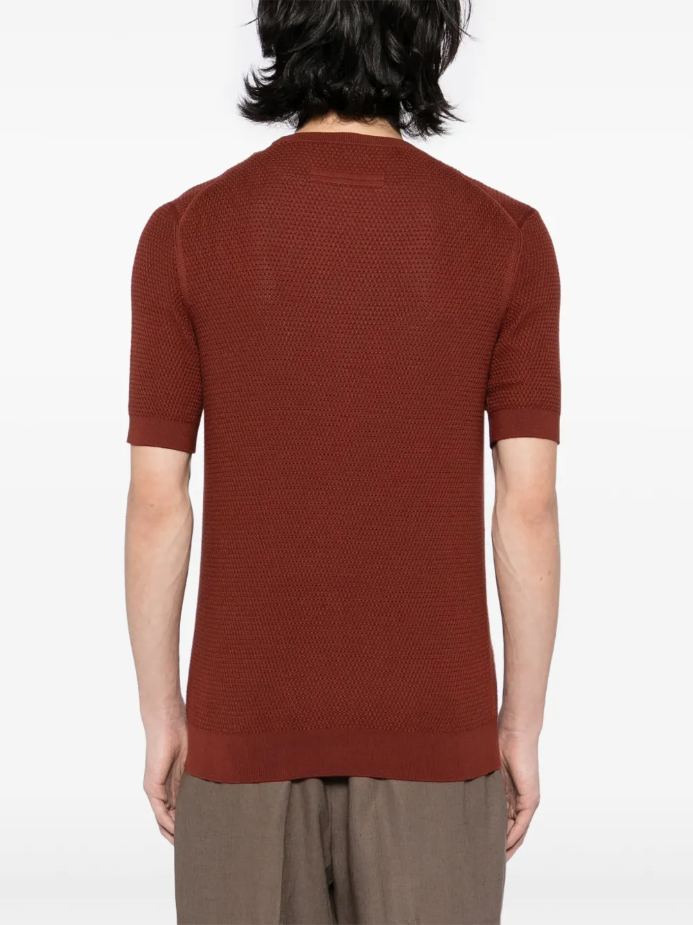 Zegna Katoenen T-shirt Bruin
