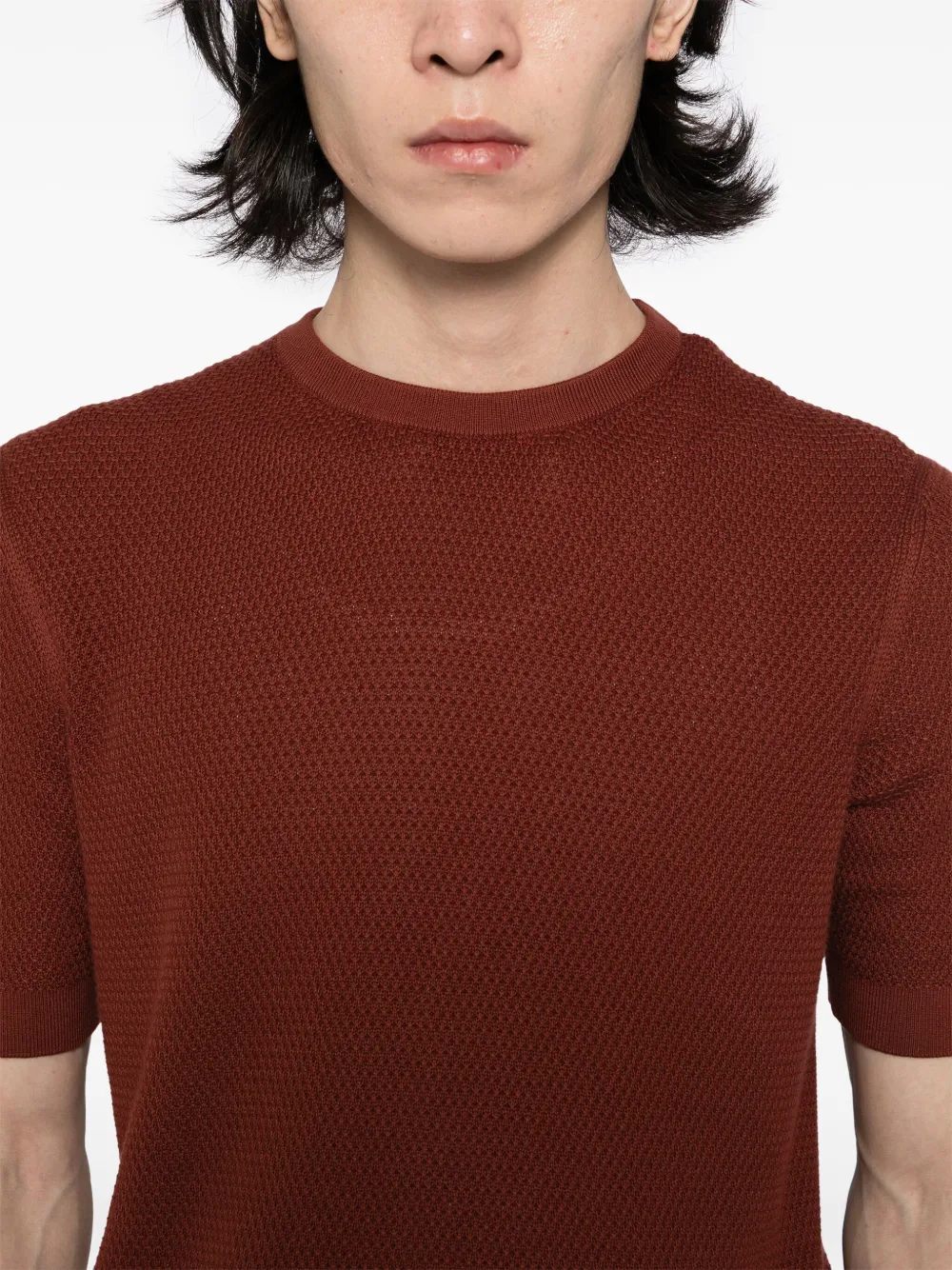 Zegna Katoenen T-shirt Bruin