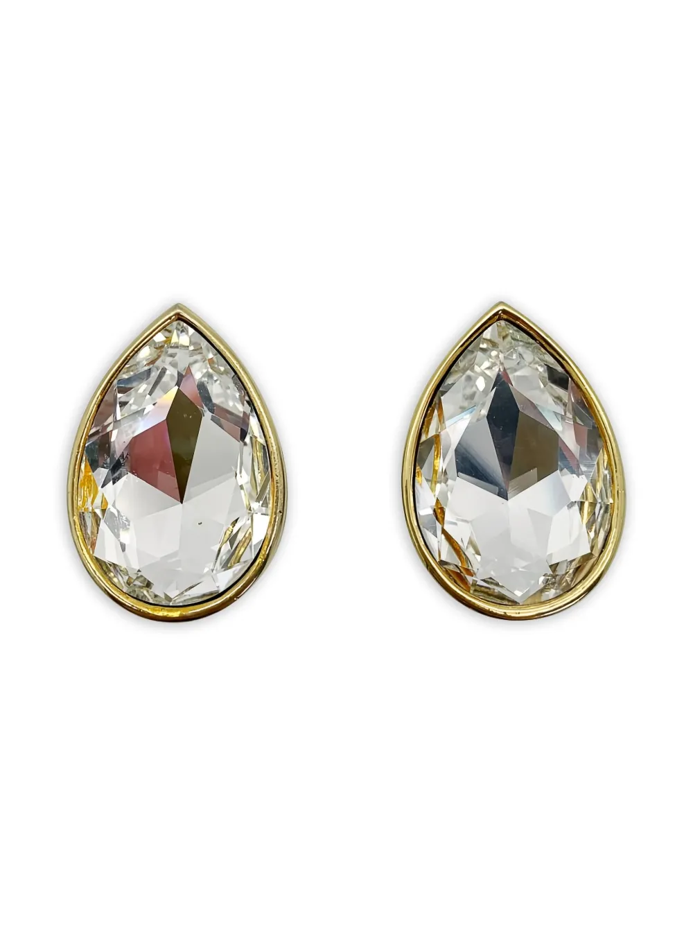 Jennifer Gibson Jewellery 1980s Sphinx crystal earrings | Gold | Image 1