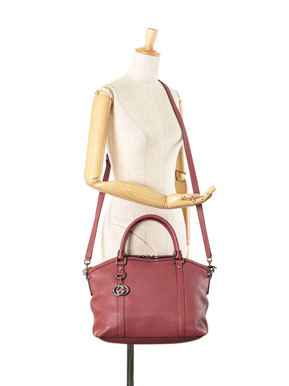 Gucci Pre-Owned Borsa a tracolla GG Charm Dome in pelle 2000-2015 | Image 7