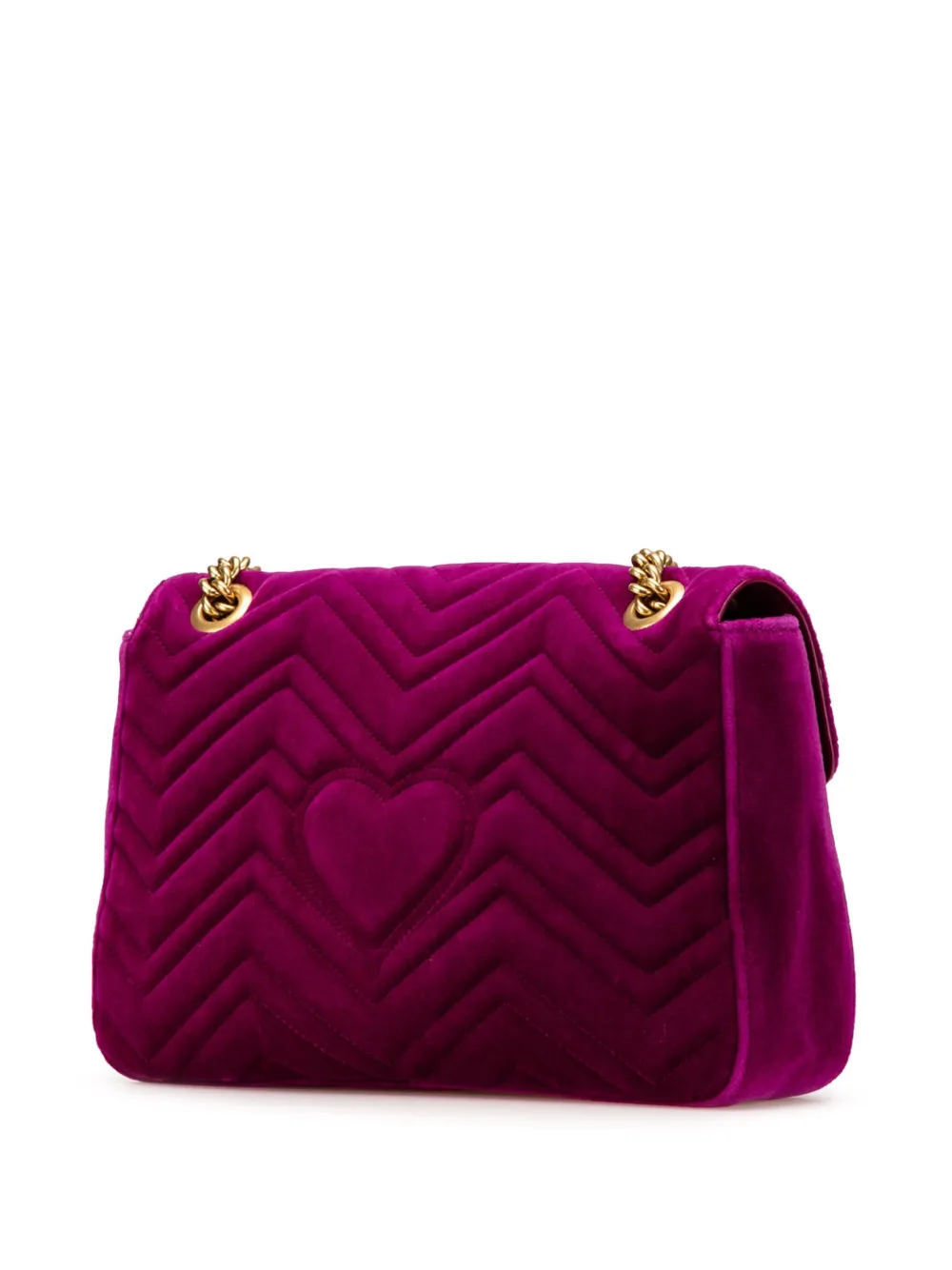 Gucci Pre-Owned Borsa a tracolla GG Marmont media in velluto matelassé ricamato con battente Loved 2016-2024 | Borse | Image 2