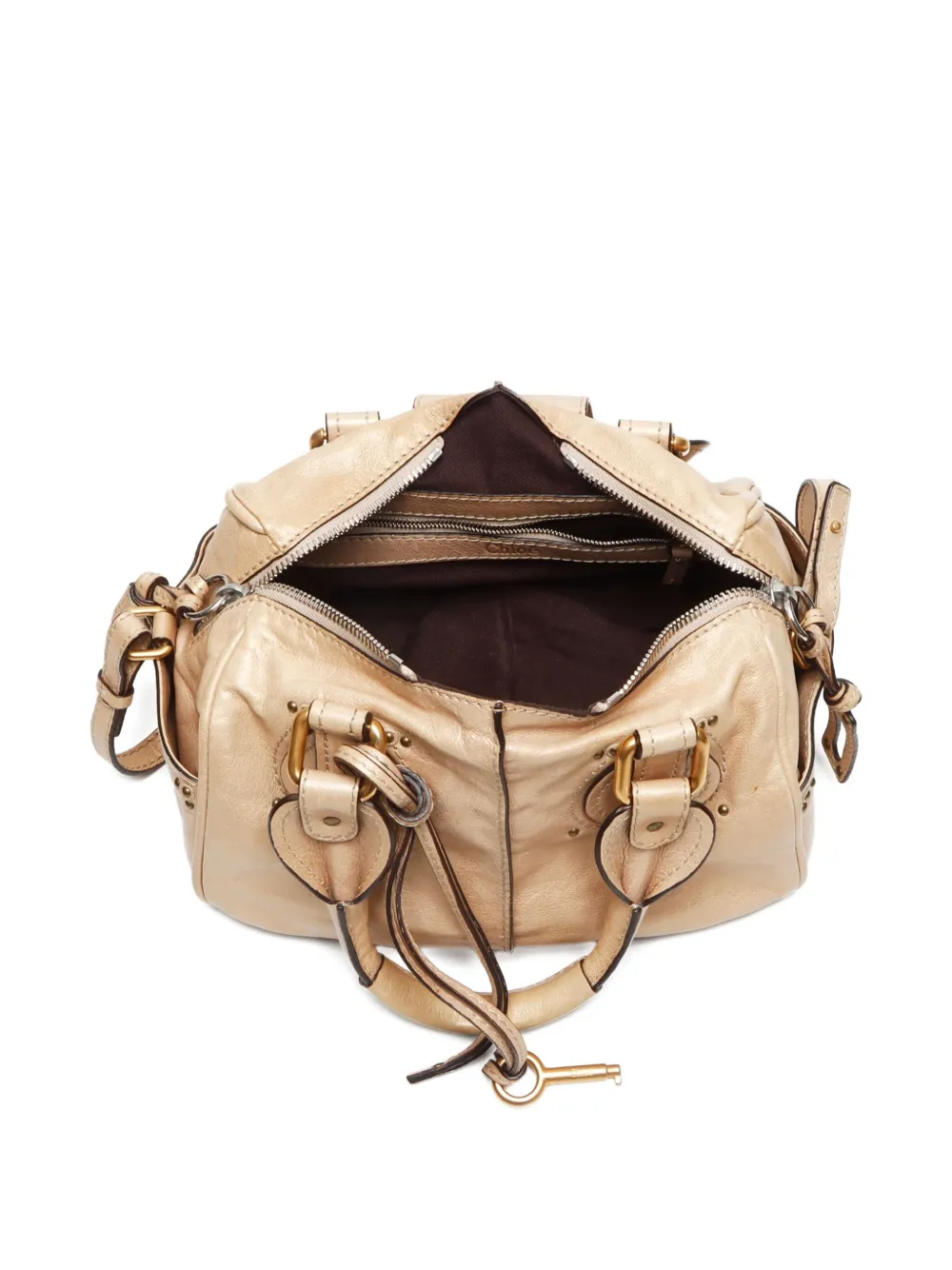Pre-owned Chloé 2000-2010 Paddington 2way Bag In Neutrals