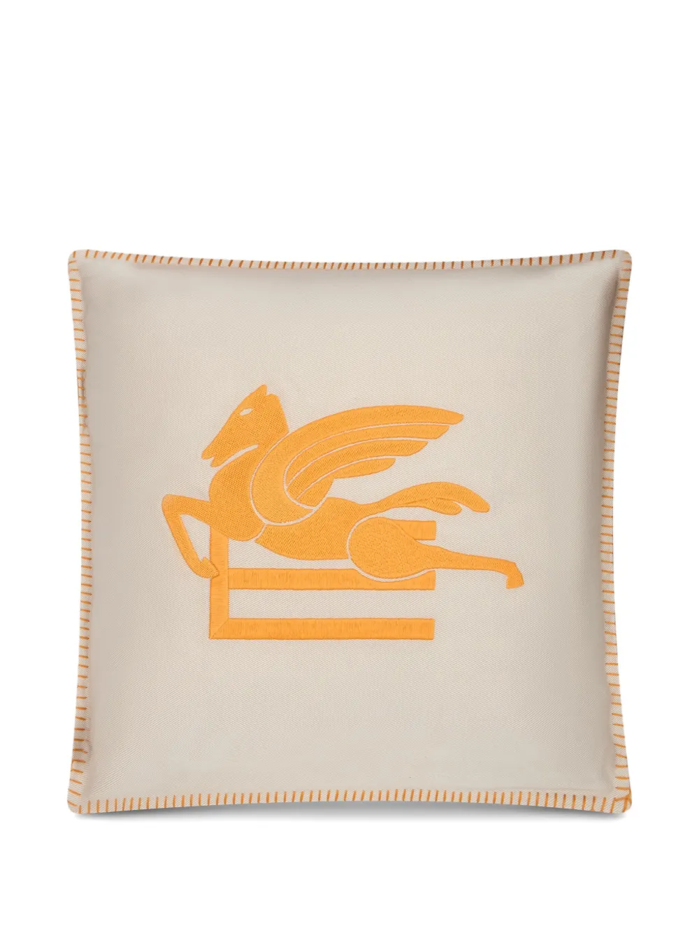 ETRO HOME Pegaso-embroidered cushion (45cm x 45cm) | Neutrals | Image 1