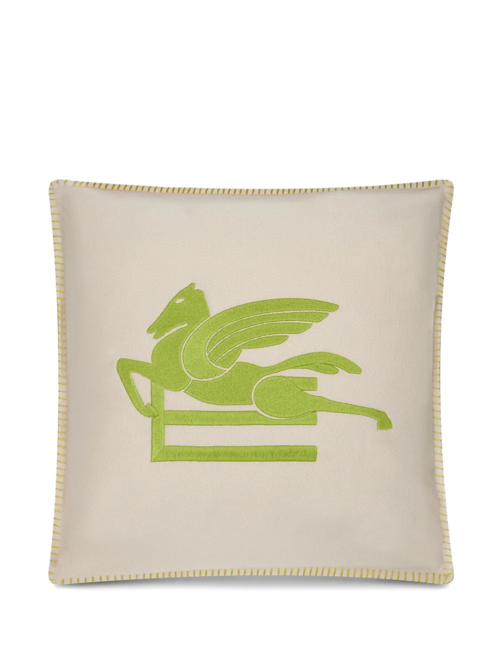 ETRO HOME logo-embroidered cushion | Neutrals | Image 1