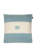 ETRO HOME logo-embroidered cushion - Blue