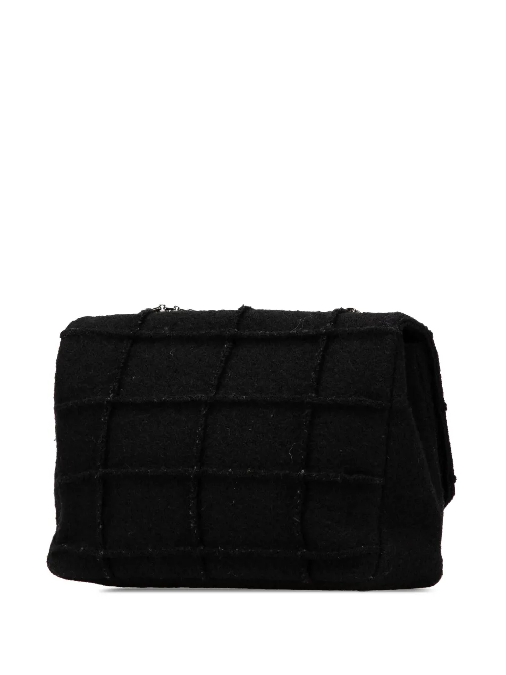 CHANEL Pre-Owned 1997-1999 Jumbo Reissue 2.55 Choco Bar Wool Felt Identification Flap shoulder bag | Pre-Owned | Image 2