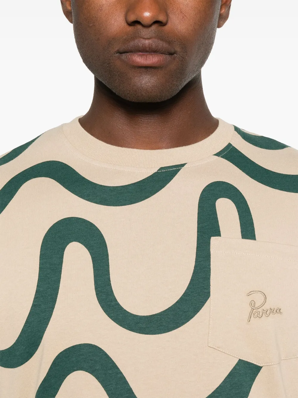 abstract-print T-shirt