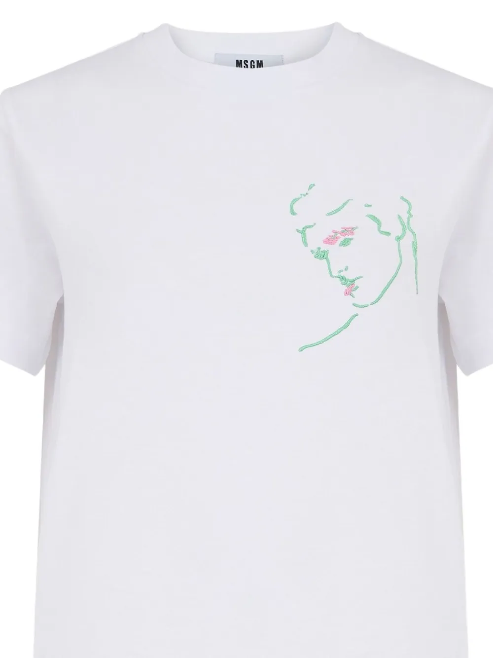 MSGM T-shirt met borduurwerk Wit
