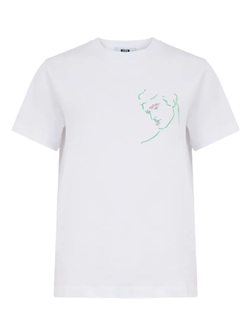 MSGM playera con bordado | blanco | Image 1