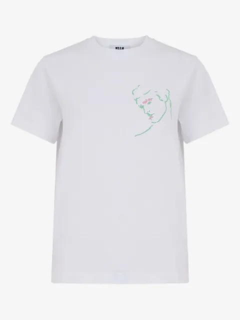 MSGM embroidered T-shirt