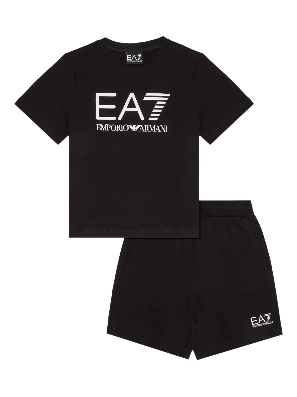 Emporio Ar i Kids Trainingspak met logoprint Zwart