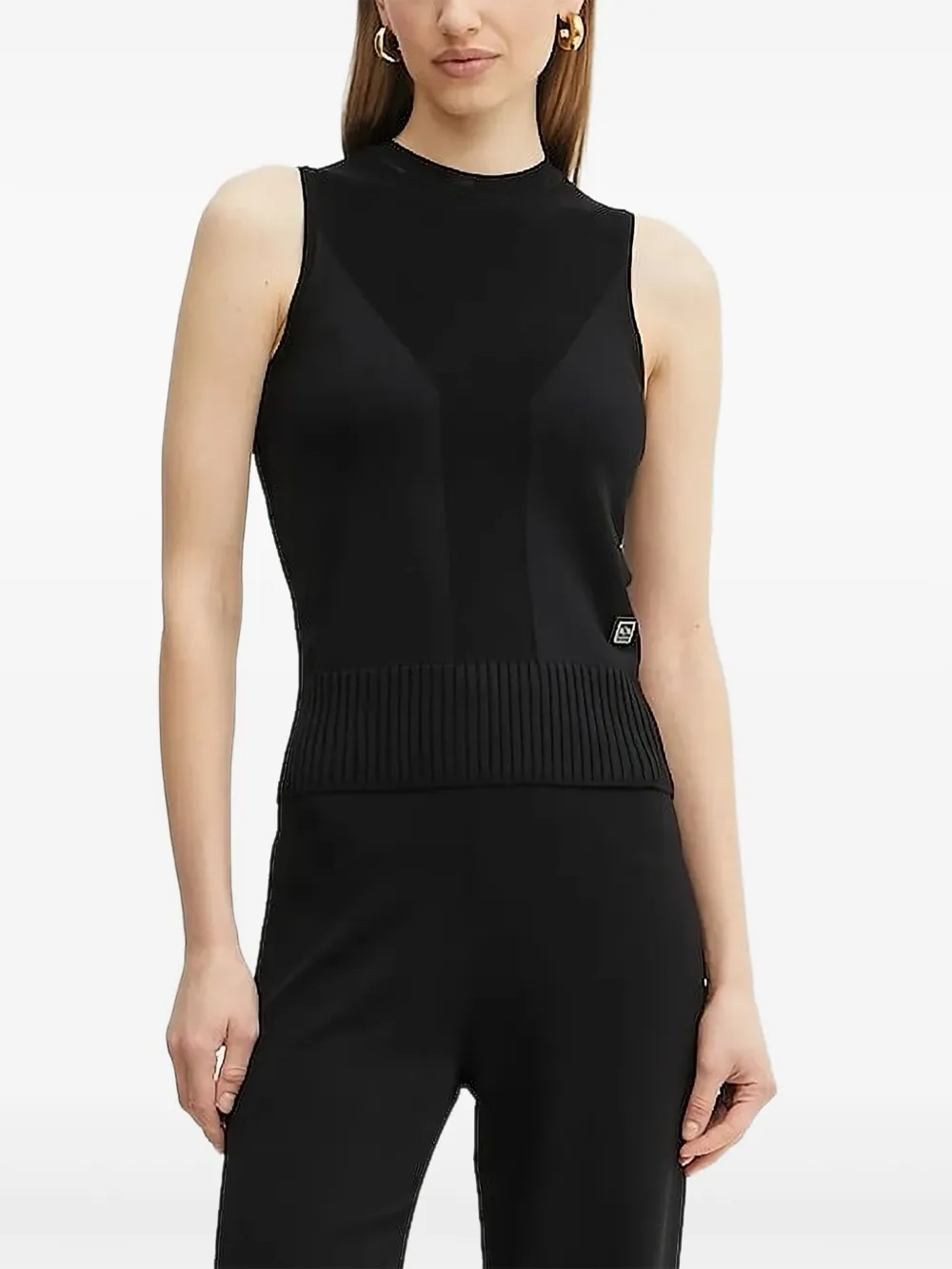 Armani Exchange ribbed logo-plaque vest | Preto | Image 1