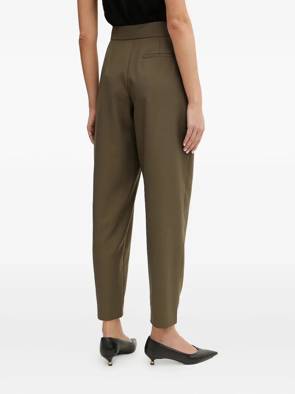 Armani Exchange pleated-front trousers Groen