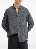 Armani Exchange long-sleeves geometric-print shirt - Black