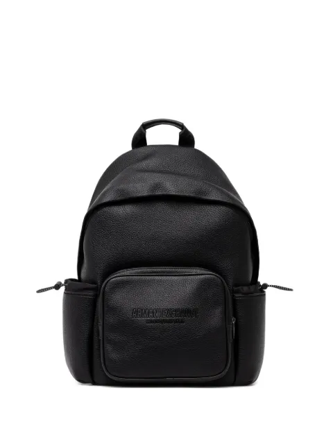 Armani Exchange textured leather backpack