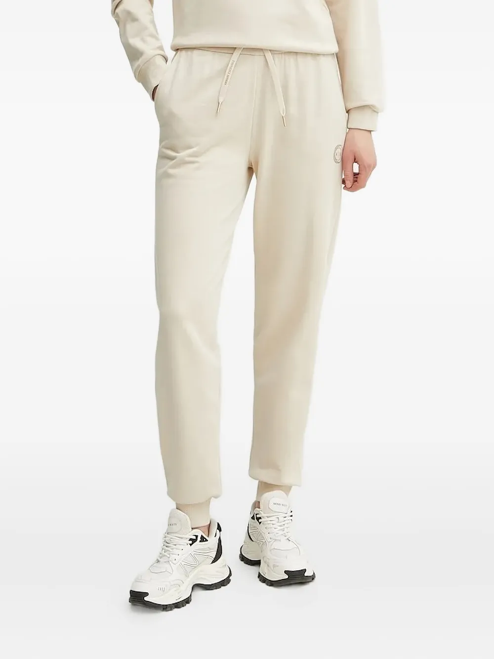 Armani Exchange Joggingbroek met elastische cuffs Beige