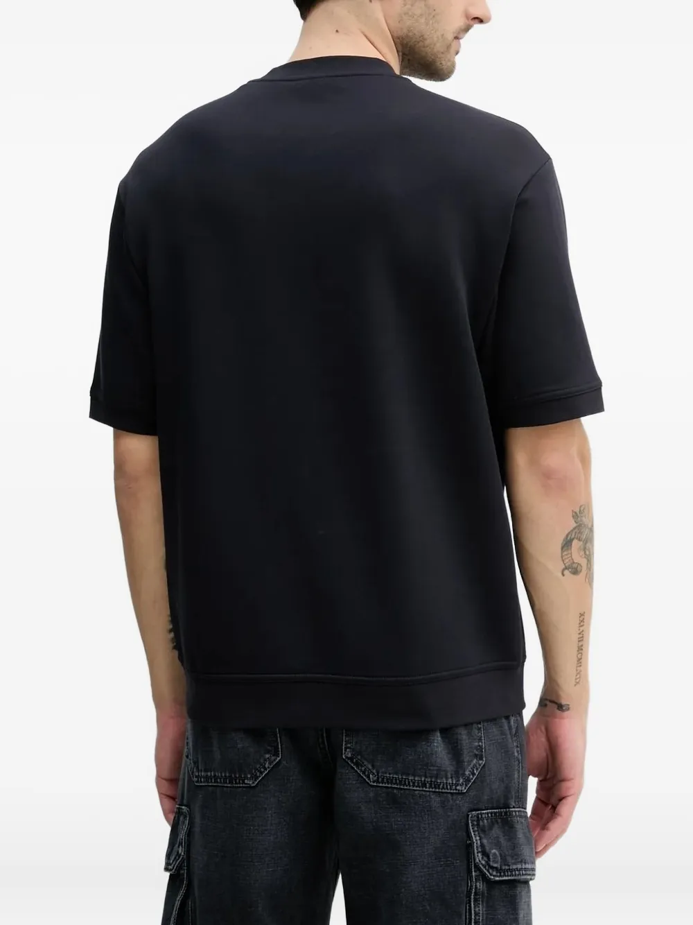 Armani Exchange logo-print short-sleeve T-shirt - Zwart