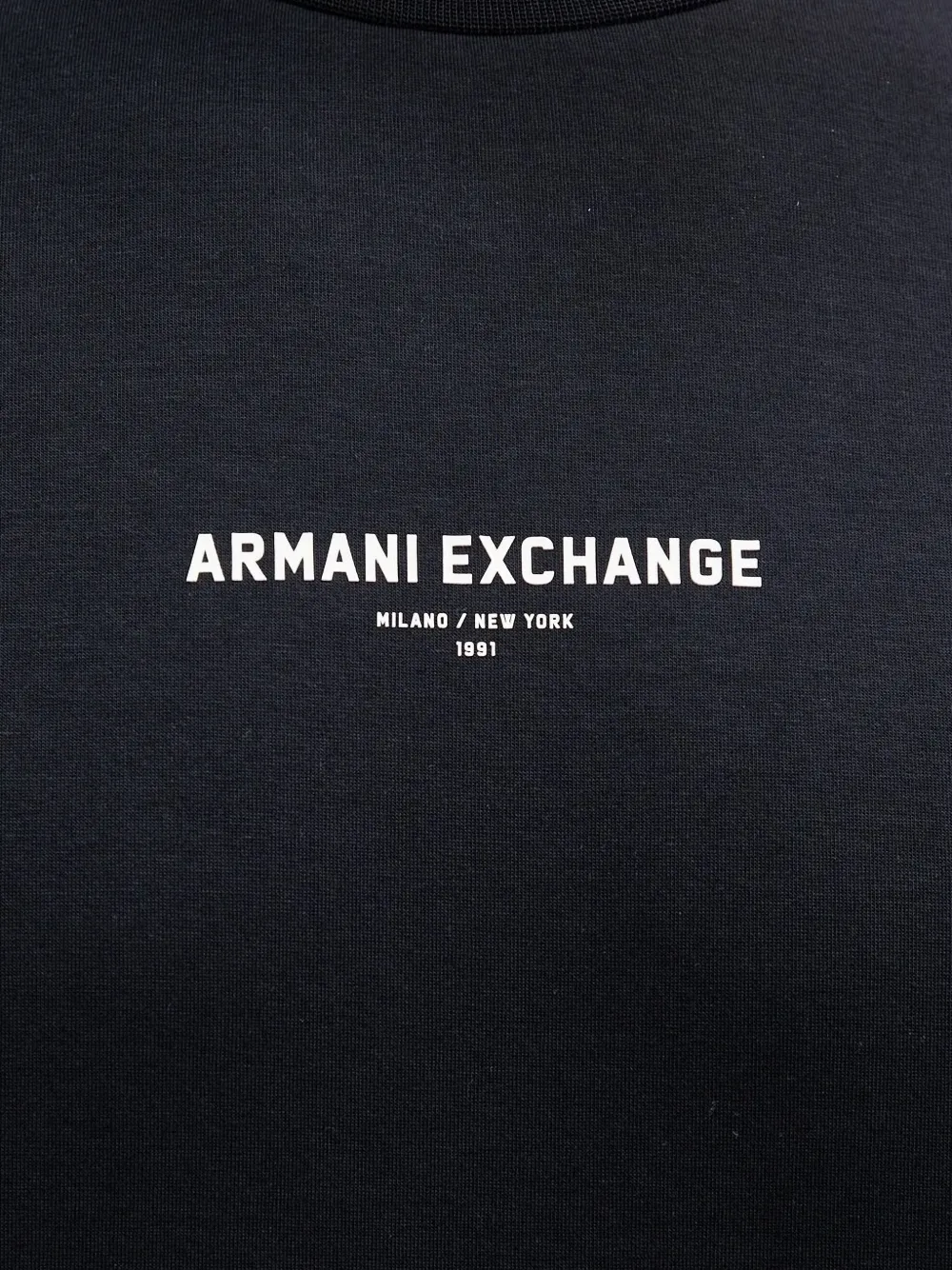 Armani Exchange logo-print short-sleeve T-shirt Zwart
