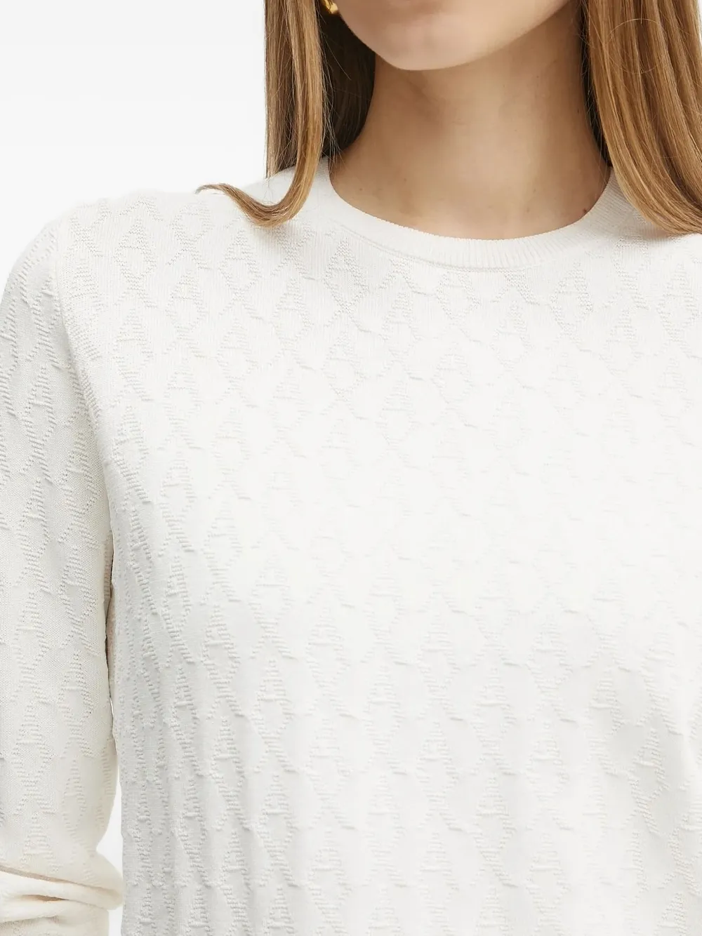 Armani Exchange Sweater met ronde hals Wit
