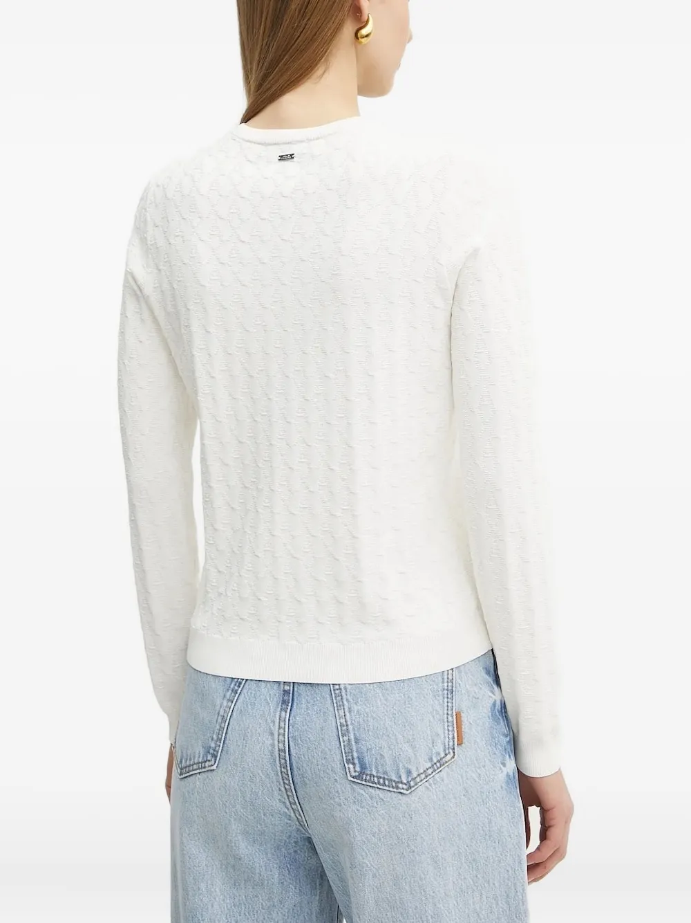 Armani Exchange Sweater met ronde hals Wit