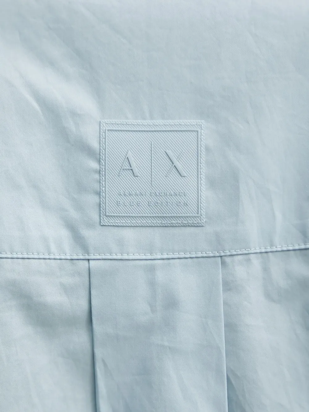 Armani Exchange Shirt met logoplakkaat Blauw