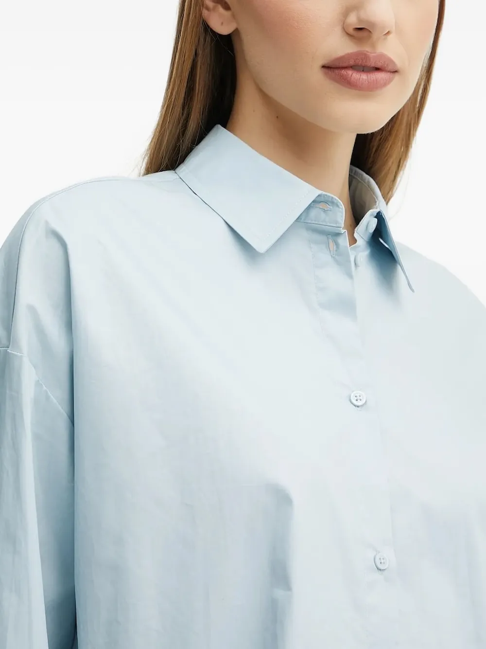 Armani Exchange Shirt met logoplakkaat Blauw