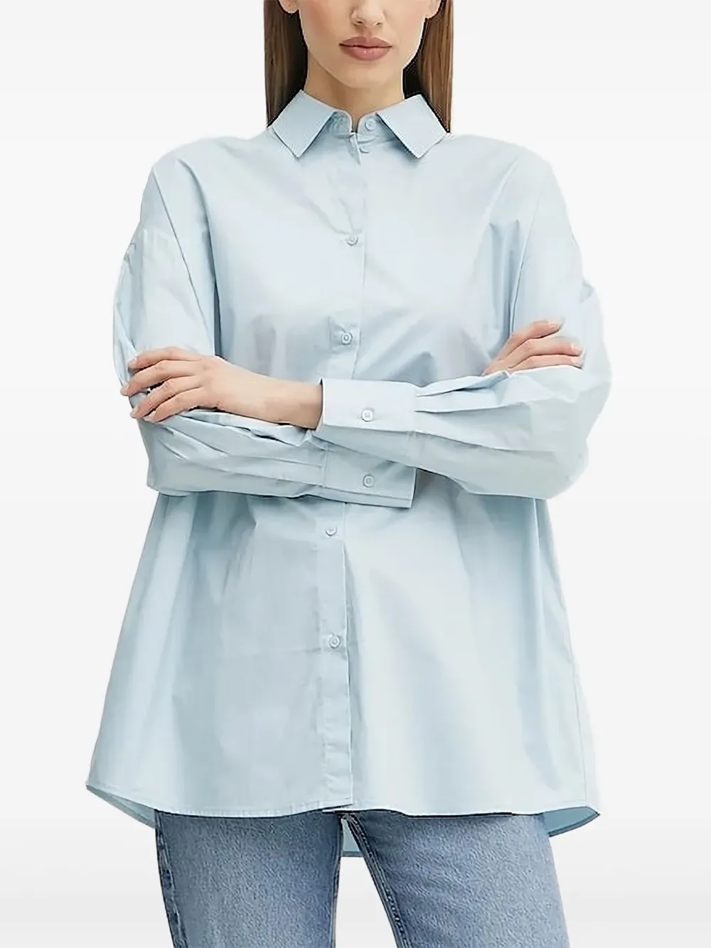 Armani Exchange logo-plaque shirt | Blue | Image 1