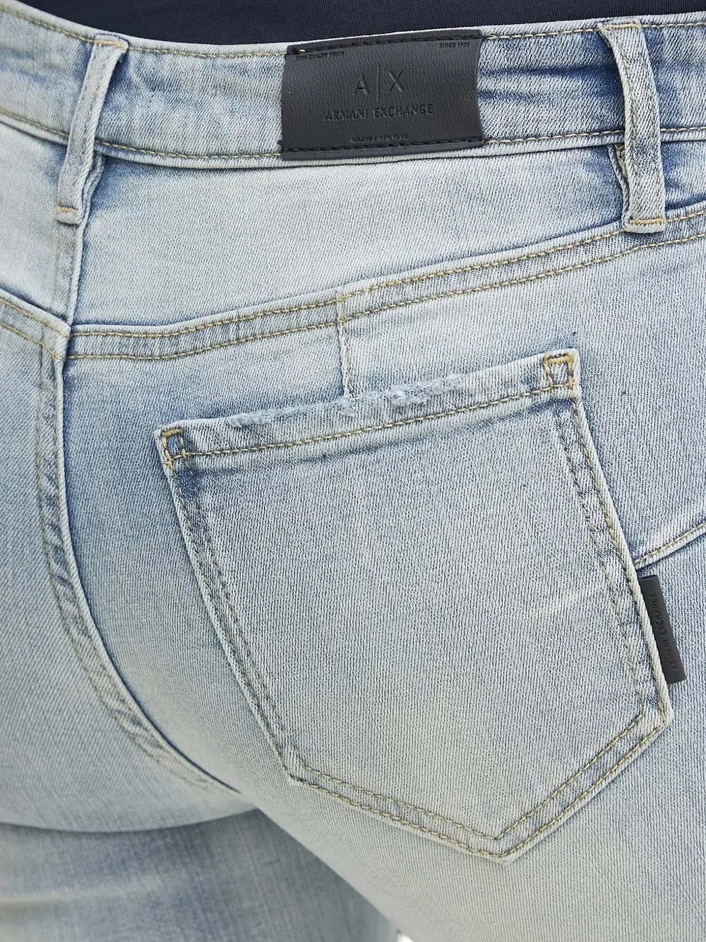 Armani Exchange faded-wash skinny jeans Blauw
