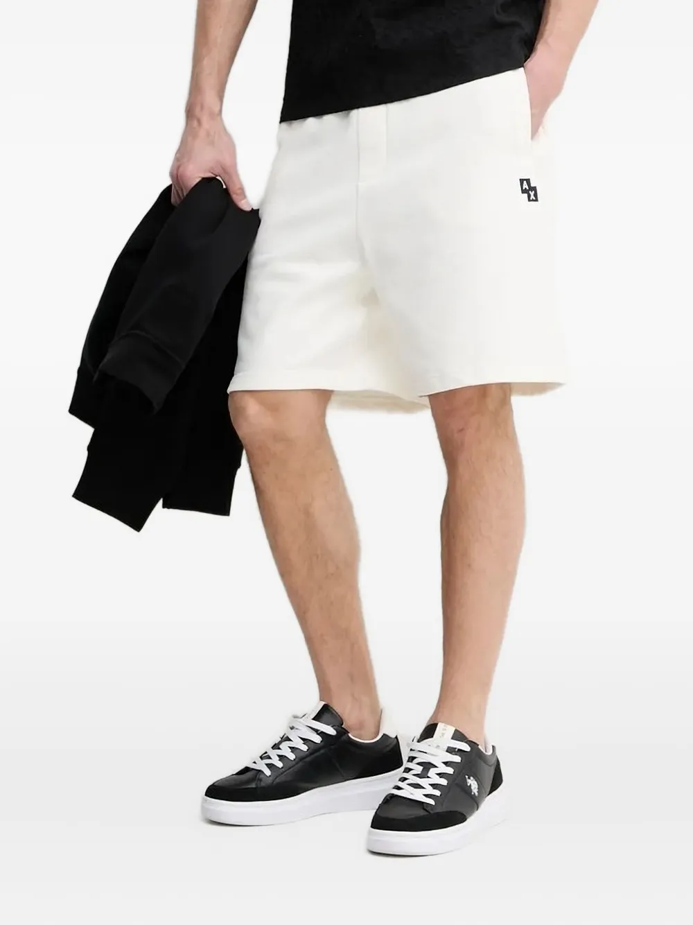 Armani Exchange Shorts met logo Wit