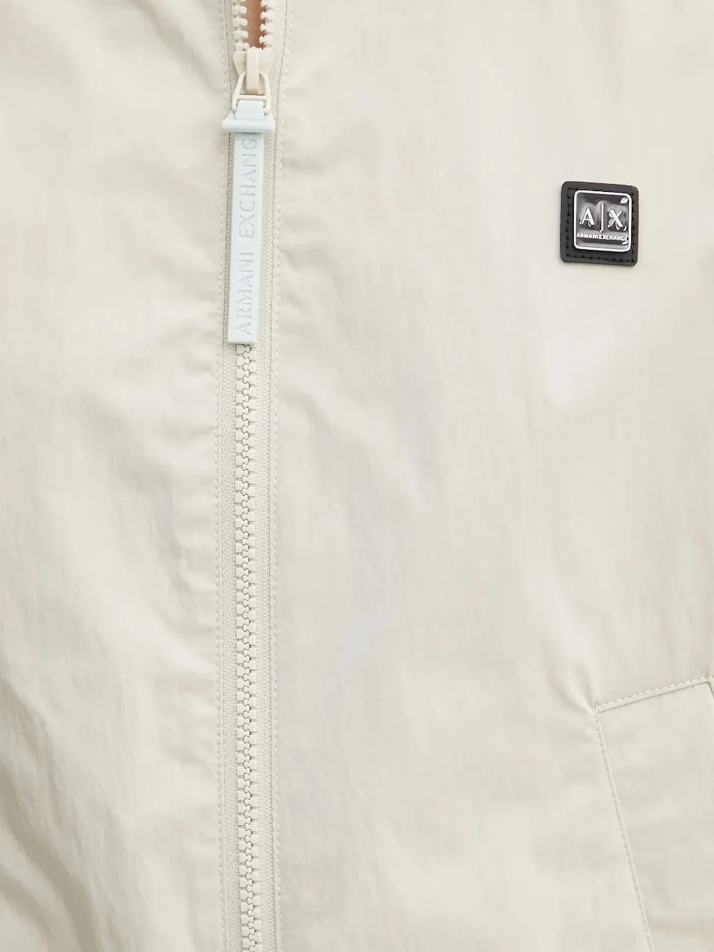 Armani Exchange Logo-plaque Bomber Jacket In Gray