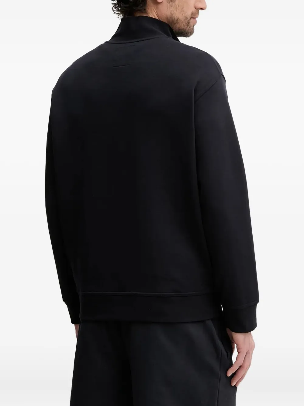 Armani Exchange half-zip logo sweatshirt - Zwart