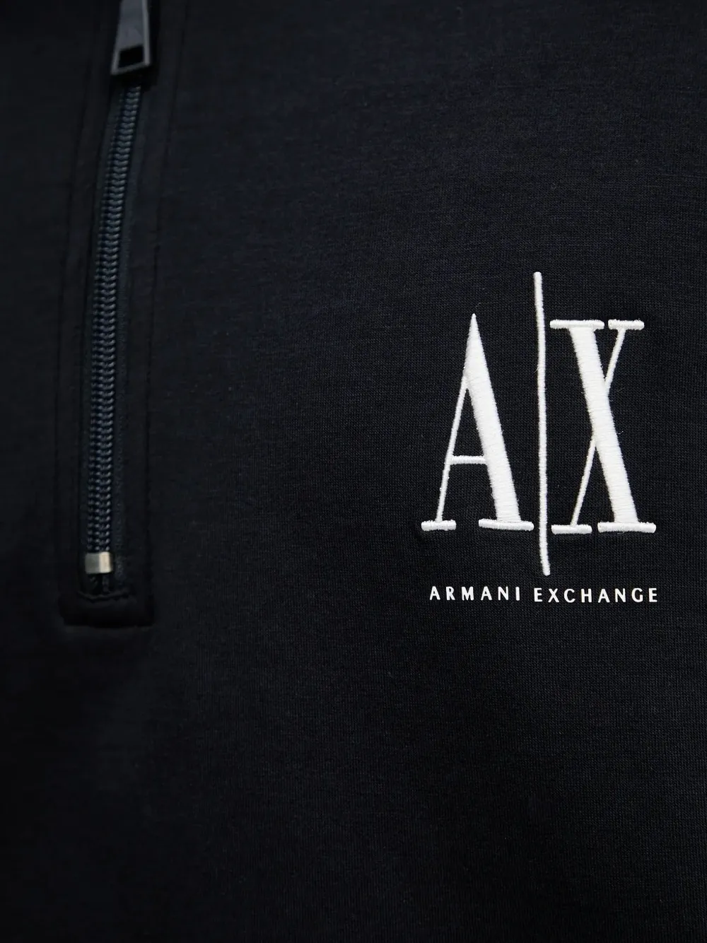 Armani Exchange half-zip logo sweatshirt Zwart