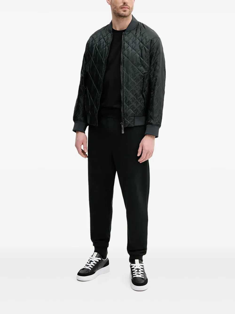 Armani Exchange logo-plaque track pants | Black | Image 1