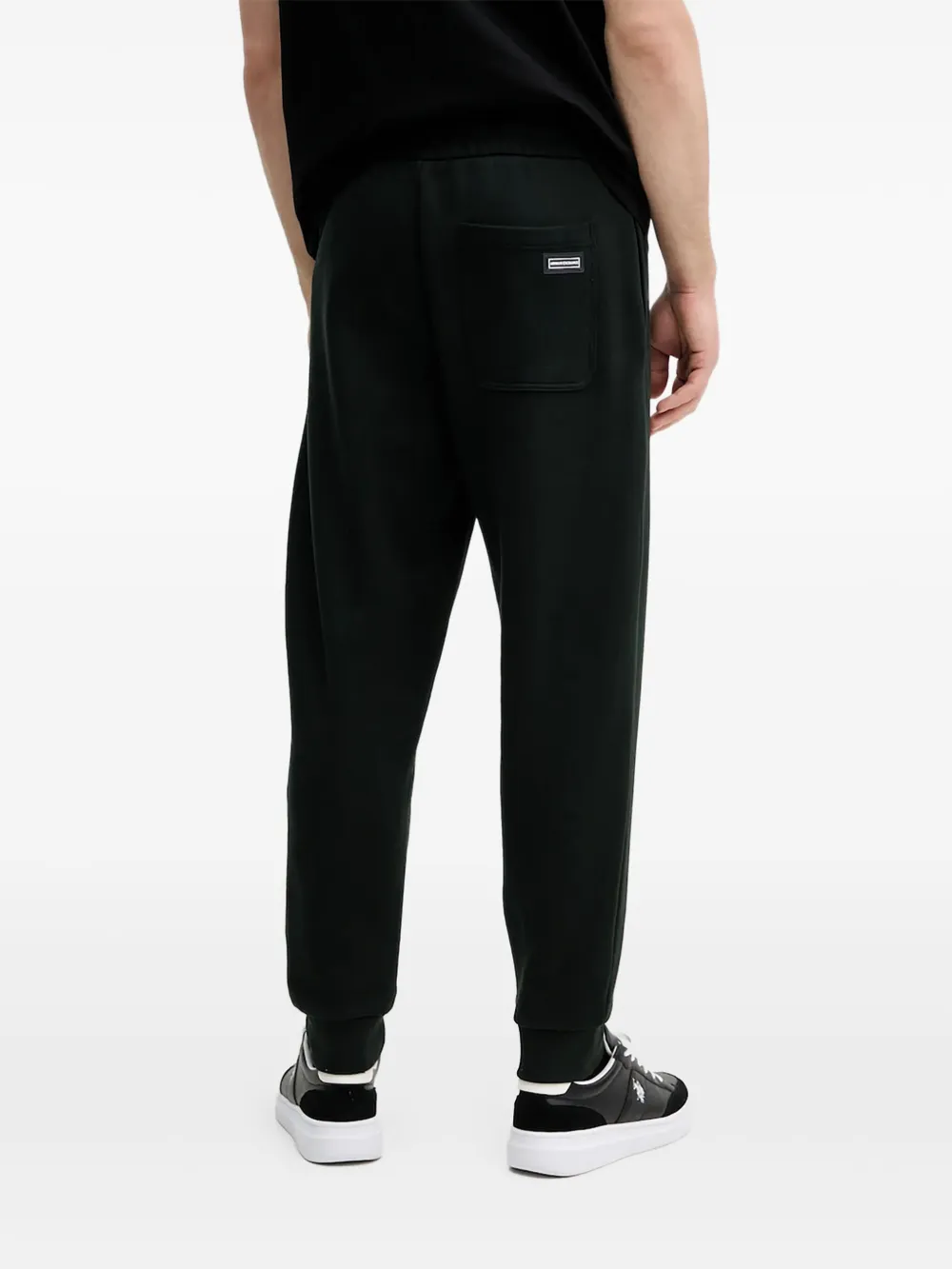 Armani Exchange logo-plaque track pants - Zwart