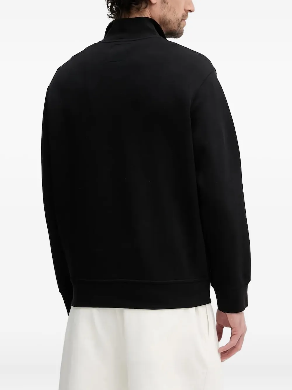 Armani Exchange Sweater met logoprint - Zwart