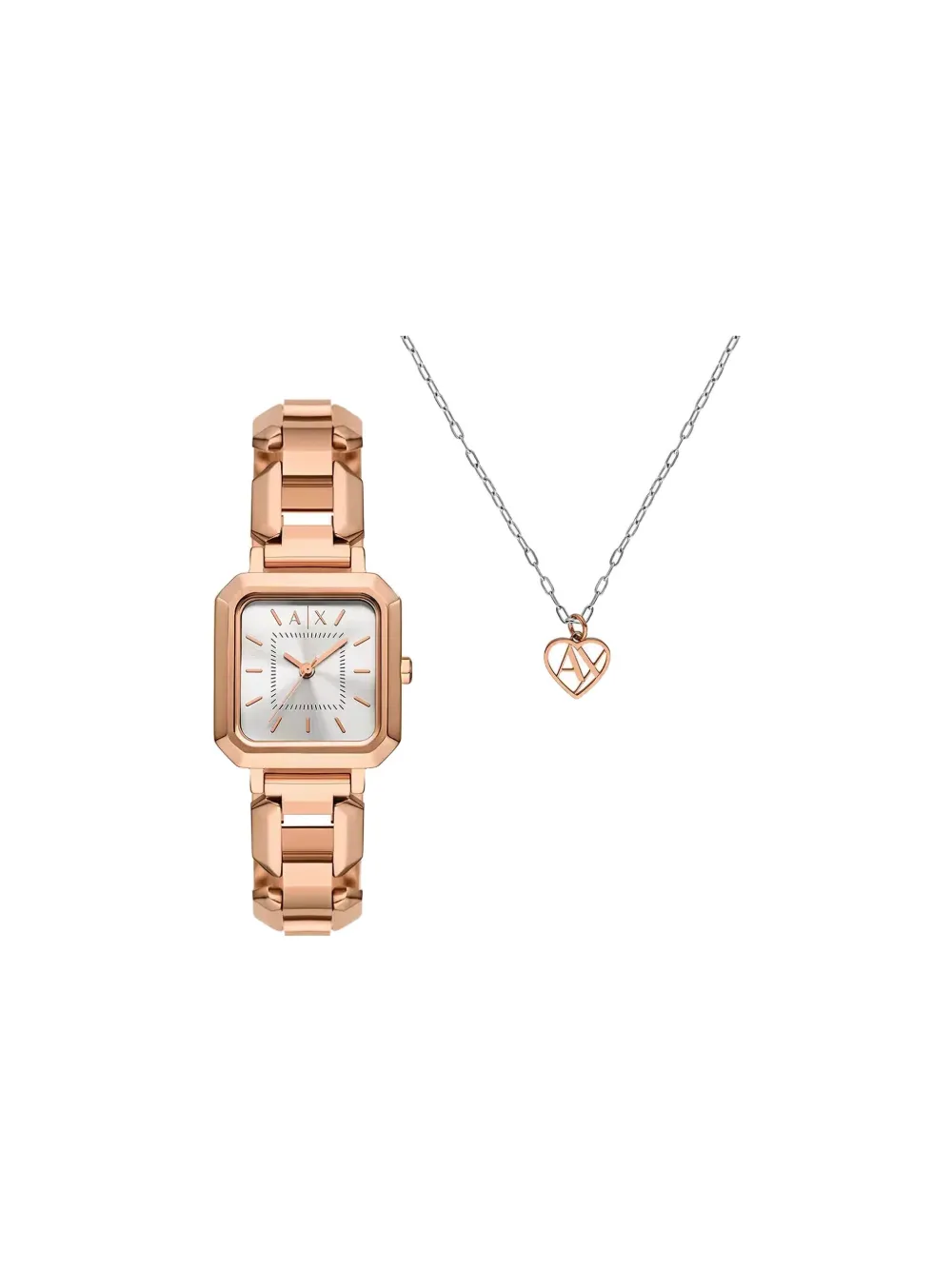 Armani Exchange square face set 27mm - ホワイト Armani Exchange square face set 27mm - ホワイト
