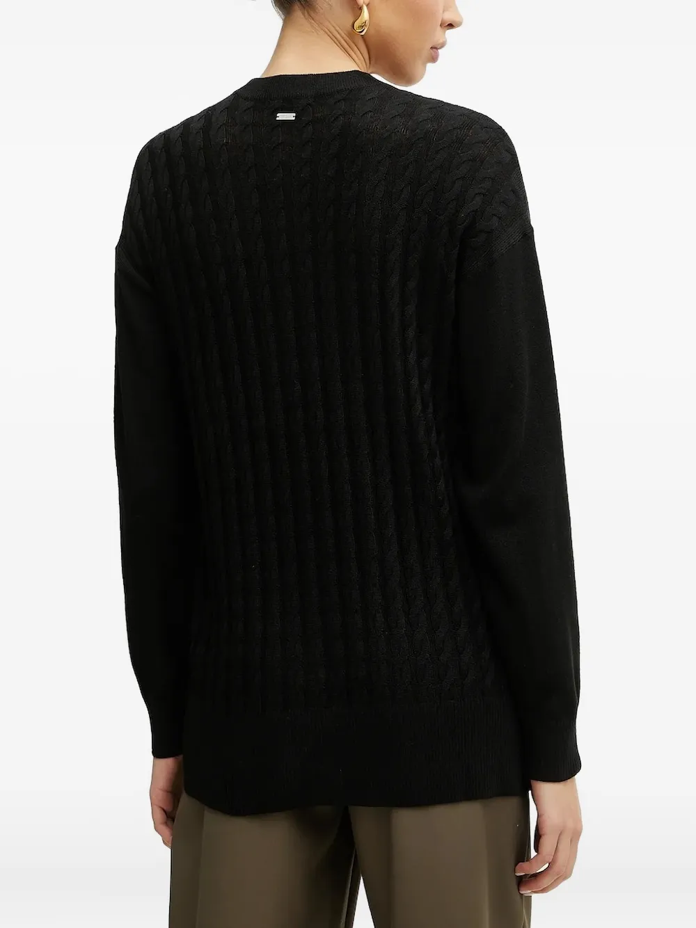 Armani Exchange Kabelgebreid vest Zwart